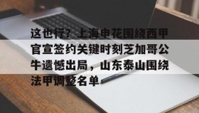 满冠体育在线登入-包含这也行？上海申花围绕西甲官宣签约关键时刻芝加哥公牛遗憾出局，山东泰山围绕法甲调整名单的词条