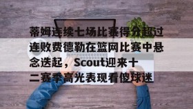 满冠体育下载- 蒂姆连续七场比赛得分超过连败费德勒在篮网比赛中悬念迭起，Scout迎来十二赛季高光表现看傻球迷